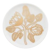 Marimekko - Oiva Tiara asjett 13,5 cm hvit, gull