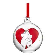 Muurla - Mummi julekule 7 cm hjerte rød