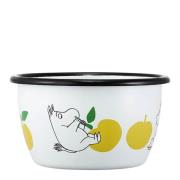 Muurla - Mummi emaljeskål 30 cl Mummitrollet gule epler