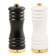 Zassenhaus - München kvernsett salt/pepper 15 cm svart/hvit/gull