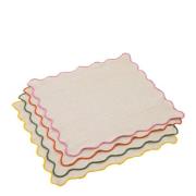 Jamie Oliver - Big Love servietter i bomull/lin 45 cm 4 stk rosa/hvit/...