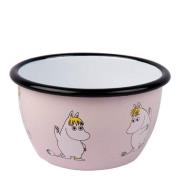 Muurla - Mummi emaljeskål 60 cl Snorkfrøken rosa