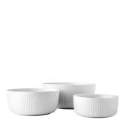 Eva Trio - Legio Nova skålsett sylinder 3 stk 1L, 2,1L 3,75L hvit