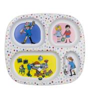 Rätt Start - Pippi tallerken med 4 rom Bursdag