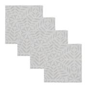 House Doctor - Clip serviett i bomull 40x40 cm 4 stk hvit/grå