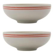 Nicolas Vahé - Bistro skål 15,5 cm 2 stk rød/hvit