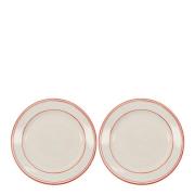 Nicolas Vahé - Bistro lunsjtallerken 21 cm 2 stk rød/hvit