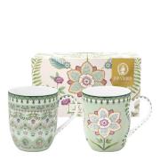 Pip Studio - Lilly & Lotus krus liten 20 cl 2 stk lysegrønn