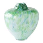 Magnor - Unik skulptur kunstglass L 31 cm grønn multi