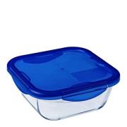 Pyrex - Cook & Go oppbevaringsboks 0,8L blå/klar