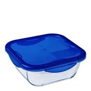Pyrex - Cook & Go oppbevaringsboks 2L blå/klar