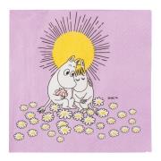 MoominArabia - Mummi serviett 33x33 cm 20 stk Kjærester lilla