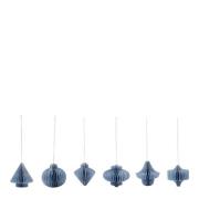 House Doctor - Comb julepynt 6 stk lyseblå