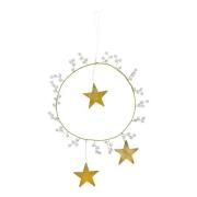 House Doctor - Star Ring julepynt 15 cm hvit messing