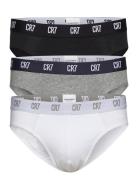 Cr7 Main Basic, Brief, 3-Pack Underbukser Y-frontunderbukser Black CR7