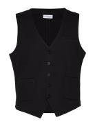 Superflex Knitted Waistcoat Dressvest Black Lindbergh