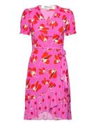 Dvf Emilia Mini Dress Kort Kjole Pink Diane Von Furstenberg