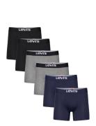 Levis Men Solid Basic Boxer Brief Org Co 6P Ecom Boksershorts Navy Lev...