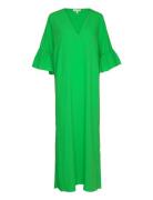 Carrie Loose Dress Maxikjole Festkjole Green Notes Du Nord