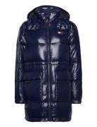 Tjw Midi Alaska Puffer Fôret Kåpe Navy Tommy Jeans