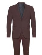 Plain Mens Suit Dress Burgundy Lindbergh