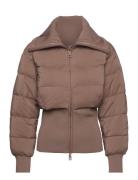 Padded Rib Waist Jacket Fôret Jakke Brown Calvin Klein