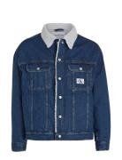 Regular 90S Sherpa Jacket Dongerijakke Denimjakke Blue Calvin Klein Je...