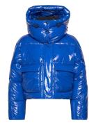 High Shine Puffer Fôret Jakke Blue Calvin Klein Jeans