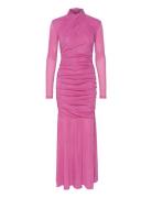 Adiagz Ls Long Dress Maxikjole Festkjole Pink Gestuz