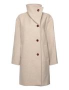 Midi Maxi Lapel Coat Outerwear Coats Winter Coats Beige Mango