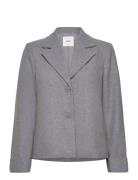 Objnicole L/S Wool Jacket Noos Ulljakke Jakke Grey Object