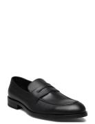 Biabyron Loafer Leather Mokasiner Lave Sko Black Bianco