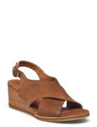 Sandals Sko Wedge Brown Billi Bi