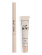 Revolution Lip Shape Kit Warm Nude Lipliner Sminke Brown Makeup Revolu...