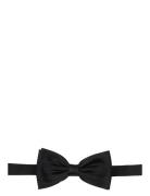 Solid Bow Tie Polyester Sløyfe Black Portia 1924