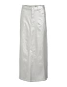 Objsunny Harlow Long Skirt E Div Langt Skjørt Silver Object