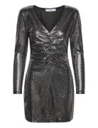 Pursed Sequined Dress Kort Kjole Silver Mango