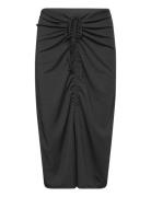 Vmkanva Hw Calf Skirt Jrs Knelangt Skjørt Black Vero Moda