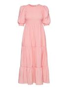 Mazzigz Ss Dress Knelang Kjole Pink Gestuz