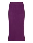 Vistara Hw Midi Skirt /B Knelangt Skjørt Purple Vila