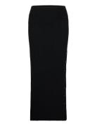 Recycled Wool Maxi Skirt Langt Skjørt Black Calvin Klein