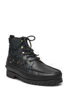 Ranger Mid Leather & Quilted Canvas Boot Støvletter Med Snøring Black ...