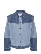 Yasblocka Ls Denim Jacket S. Dongerijakke Denimjakke Blue YAS