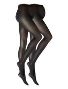 Tights 40 Den 2 Pack Mom Lingerie Pantyhose & Leggings Black Lindex