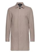 Herringb Coat Ullfrakk Frakk Cream Lindbergh