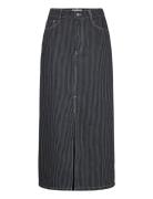 Onlmerle Hw Lon Slit Stripe Skirt Cc Pnt Langt Skjørt Navy ONLY