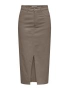 Onllola Hw Long Slit Skirt Cc Pnt Knelangt Skjørt Brown ONLY