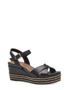 Women Sandals Sko Wedge Black Tamaris