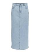 Objellen Mw Long Denim Skirt Noos Langt Skjørt Blue Object