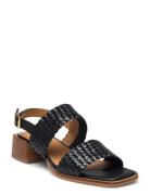 Sandals - Block Heels Sandal Med Hæl Black ANGULUS